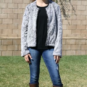 True Grit faux fur zip up